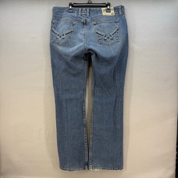 Lucky Brand Jeans Women's 14/32 Blue Y2K by Gene Montesano Straight Leg VTG - Picture 2 of 16